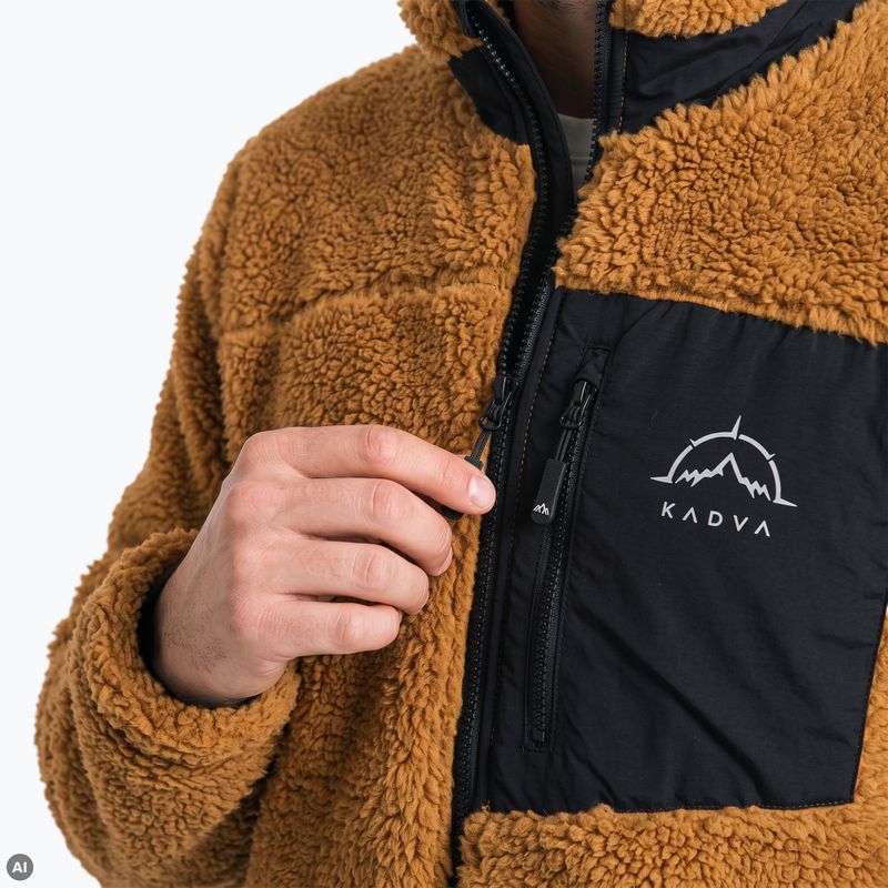 Bluza polarowa męska KADVA Rodvik brązowy 7