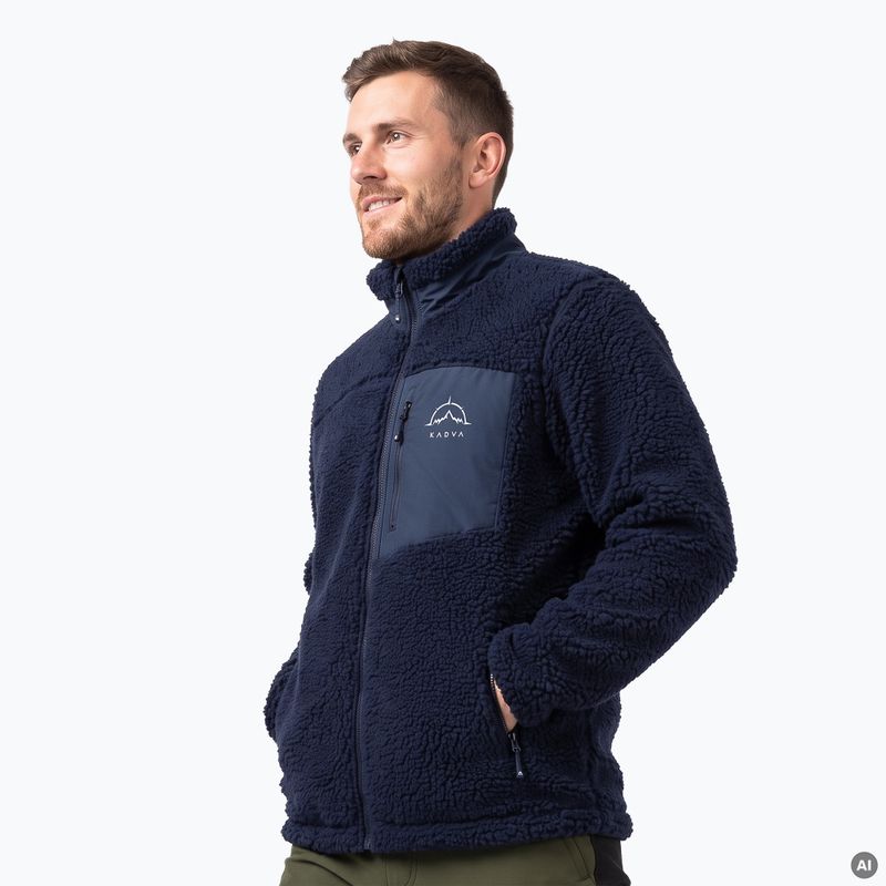 Felpa in pile da uomo KADVA Rodvik blu navy 5