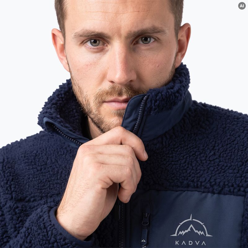 Felpa in pile da uomo KADVA Rodvik blu navy 6
