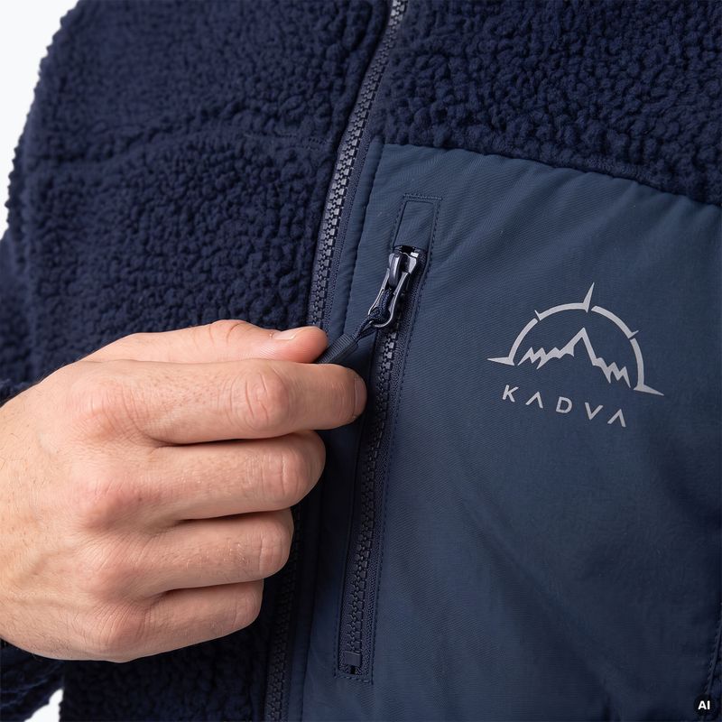 Felpa in pile da uomo KADVA Rodvik blu navy 7