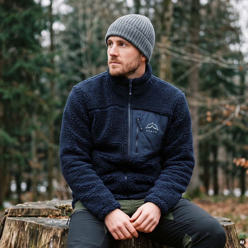 Bluza polarowa męska KADVA Rodvik granatowy 10