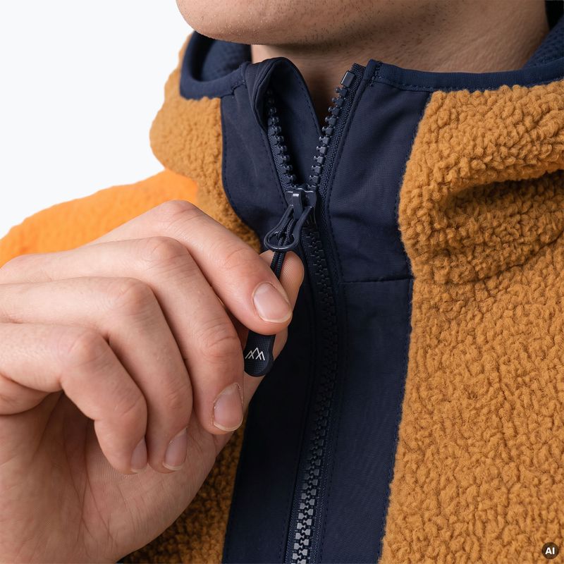 Felpa in pile da uomo KADVA RODIA marrone 6