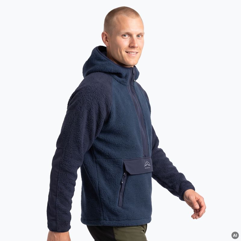 Felpa in pile da uomo KADVA RODIA blu navy 5