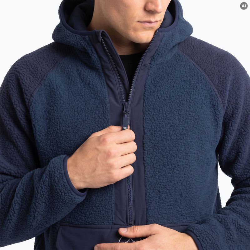 Felpa in pile da uomo KADVA RODIA blu navy 6