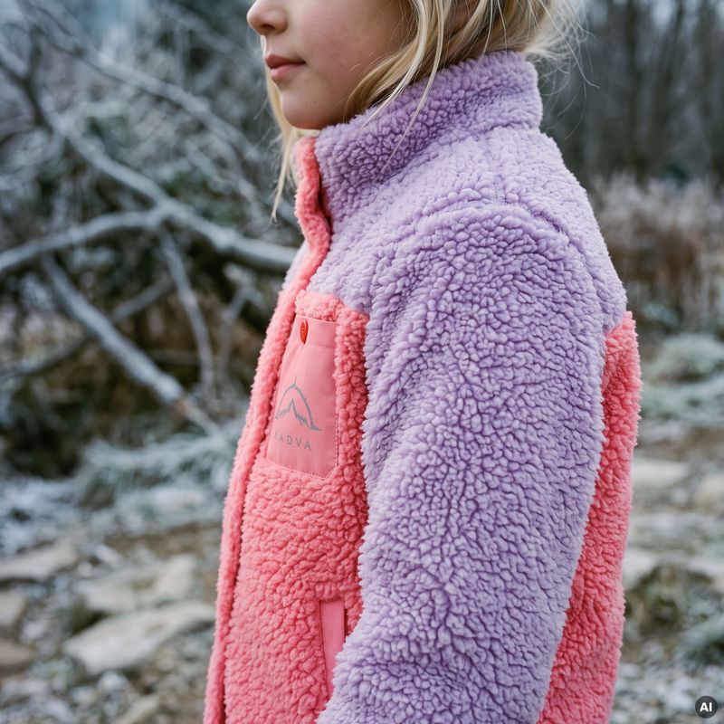 Felpa in pile per bambini KADVA RODVIK KDG rosa 12