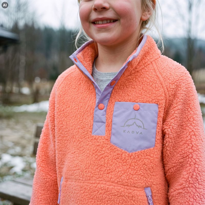 Felpa in pile per bambini KADVA RODIA KDG arancione 12