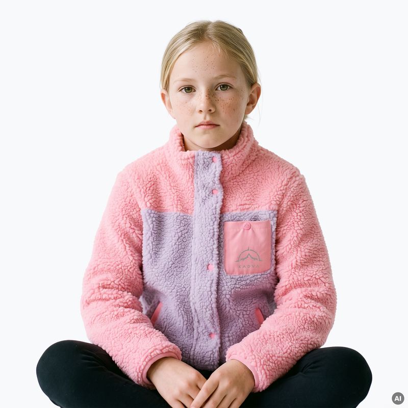 Felpa in pile per bambini KADVA Rodvik JRG rosa 6