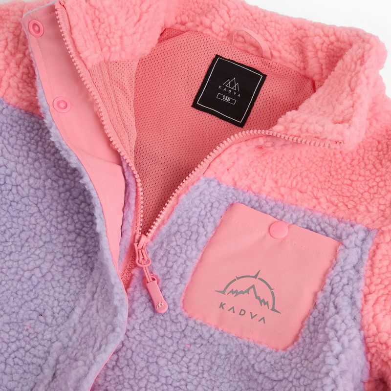 Felpa in pile per bambini KADVA Rodvik JRG rosa 8