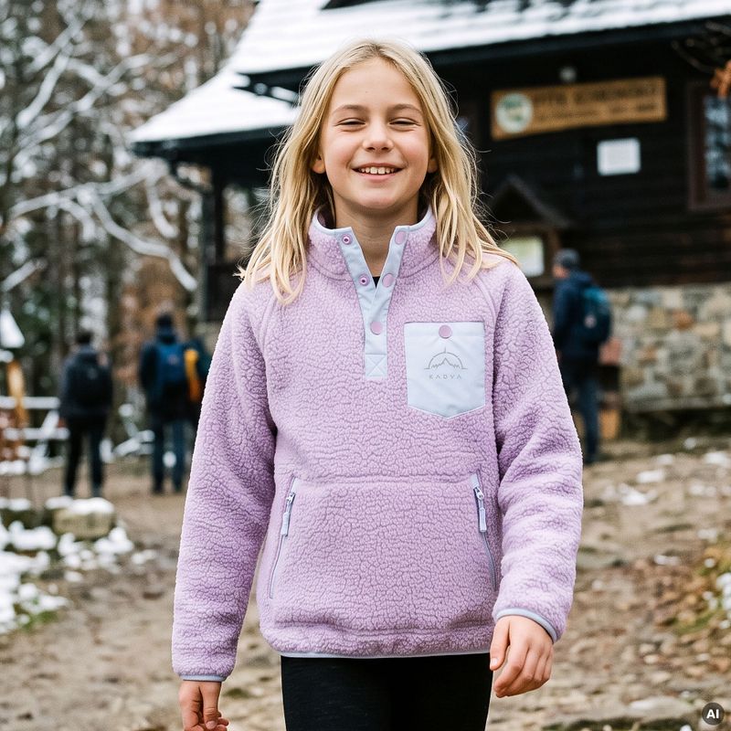 Felpa in pile per bambini KADVA RODIA JRG viola 10