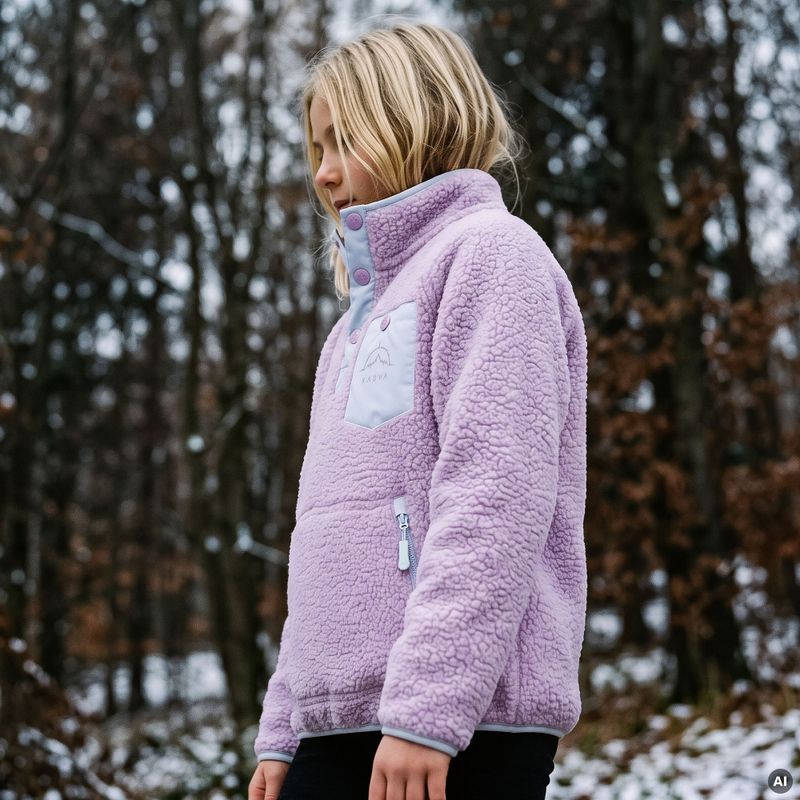 Felpa in pile per bambini KADVA RODIA JRG viola 12
