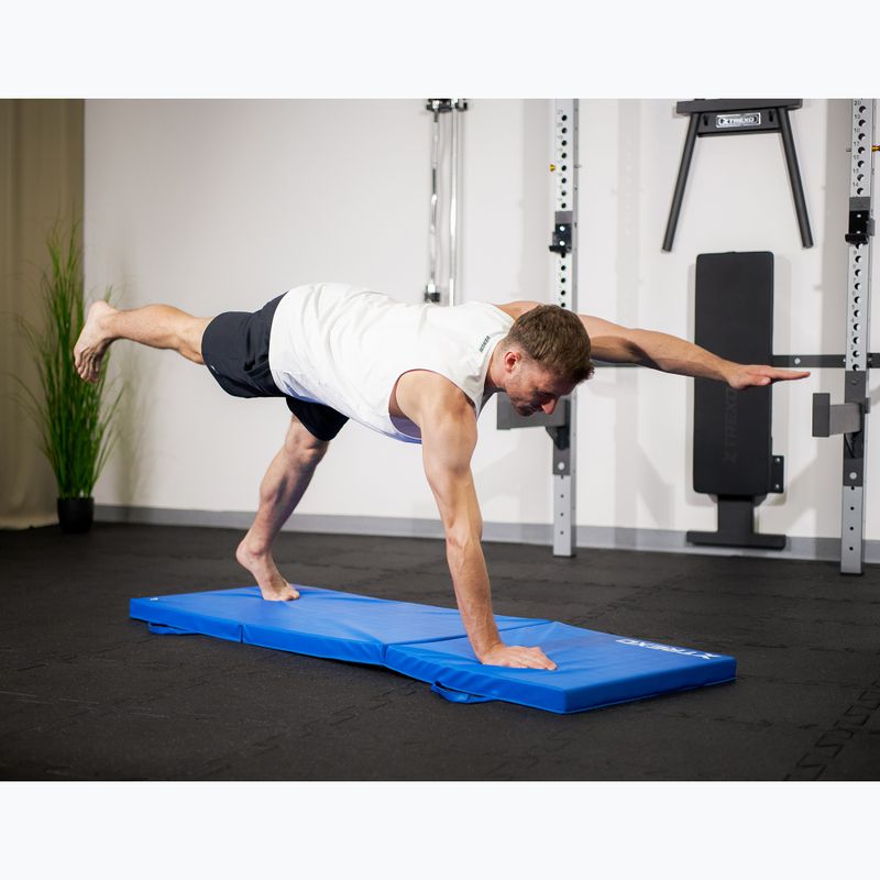 Materasso da ginnastica pieghevole TREXO 180 x 60 x 5 cm blu 11