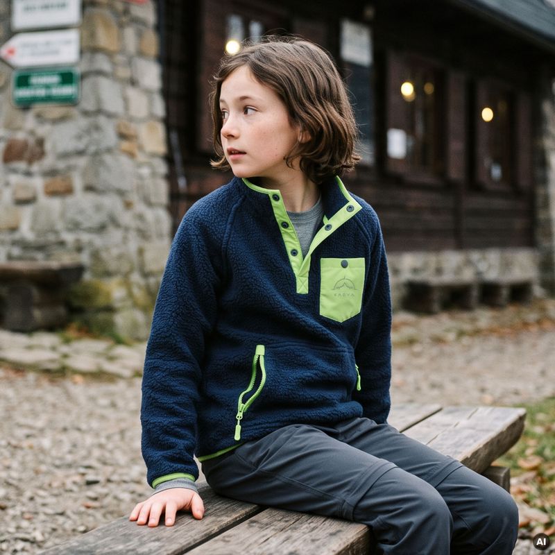 Felpa in pile per bambini KADVA RODIA JR blu 10