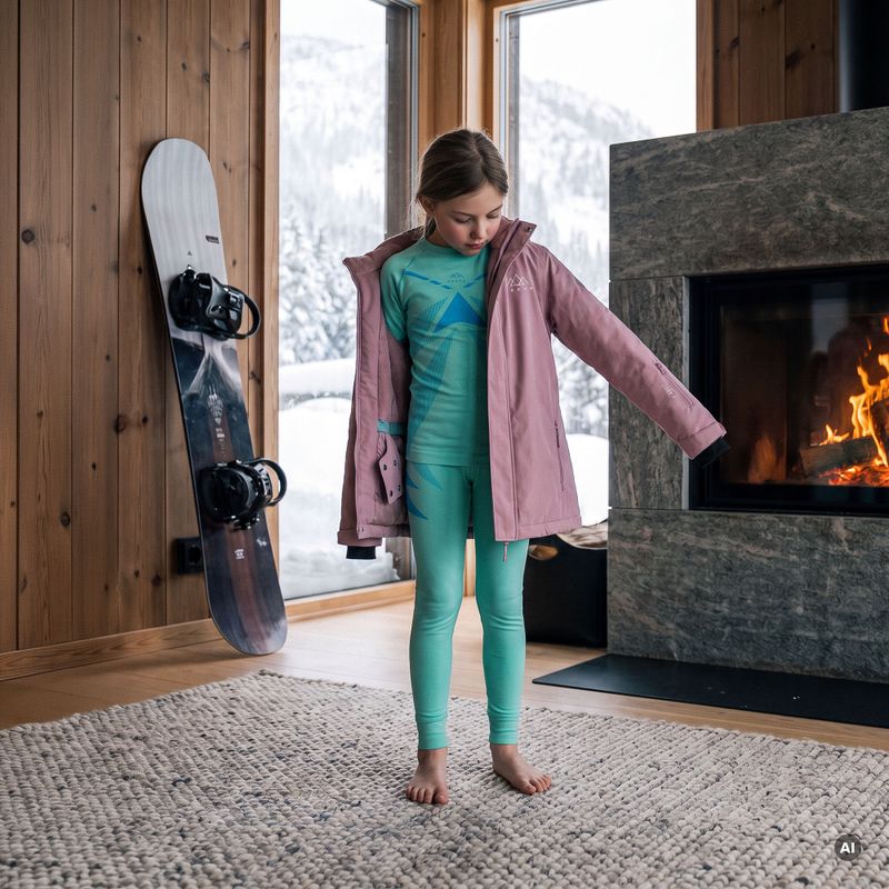 Zestaw bielizny termoaktywnej dla dzieci KADVA ALPINESTEP THERMO LIGHT PLUS JRG SET niebieski 6
