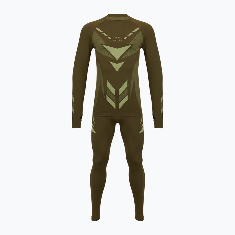 Completo intimo termico da uomo KADVA Alpinestep Thermo SH Light Plus Set Green