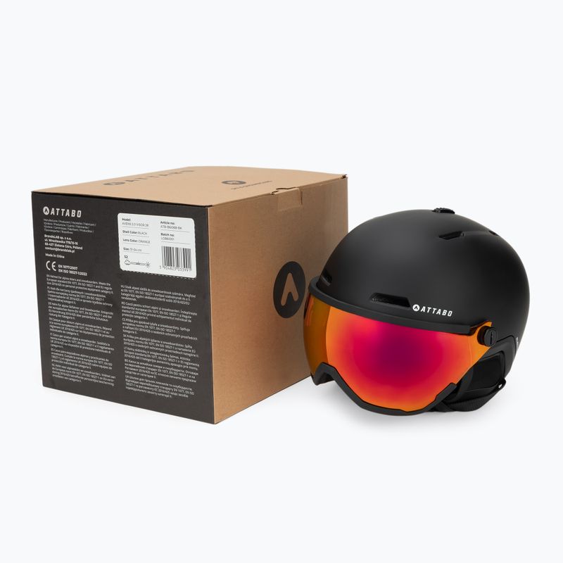 Casco da sci per bambini ATTABO Avens 2.0 Jr Visor nero 9