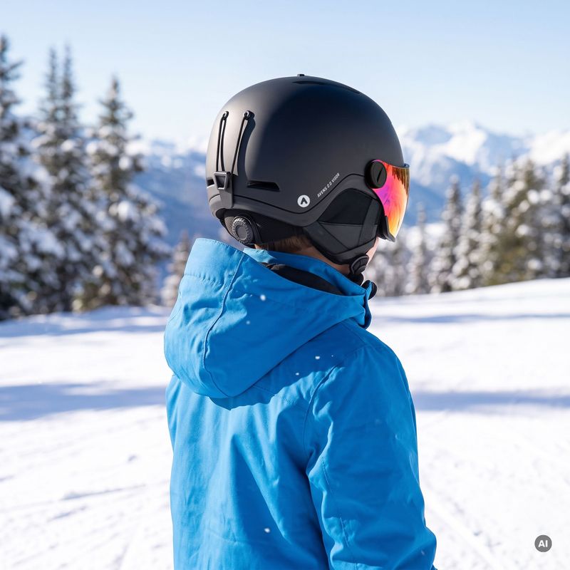 Casco da sci per bambini ATTABO Avens 2.0 Jr Visor nero 15