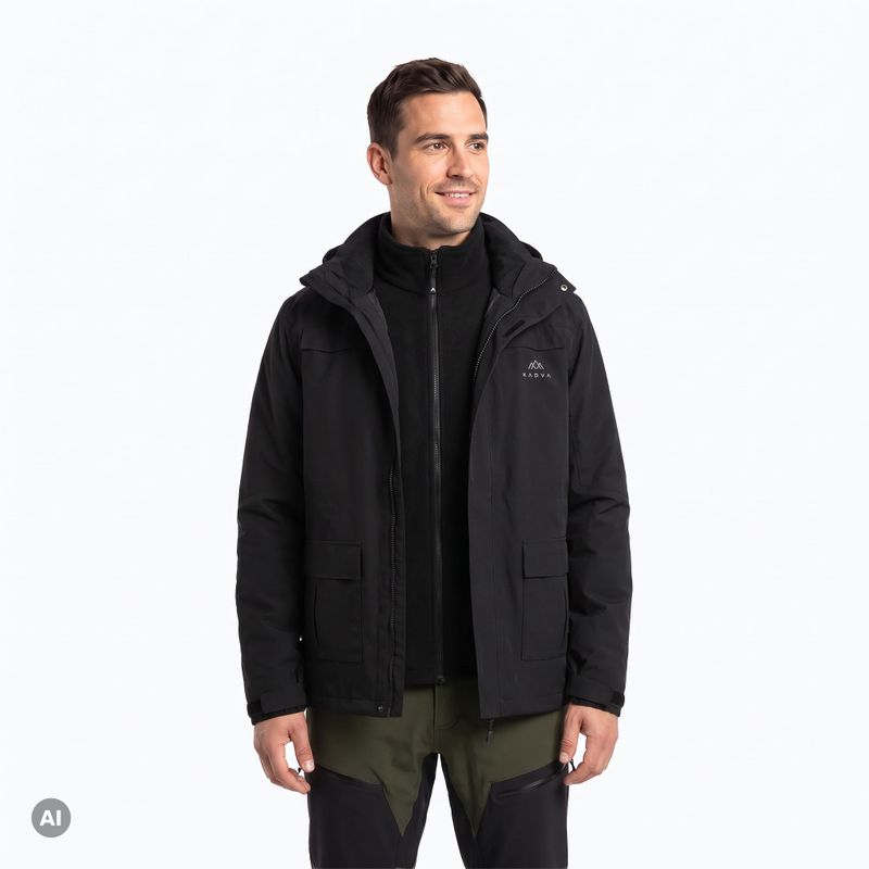 Giacca 3 in 1 da uomo KADVA TraiLine WP nera