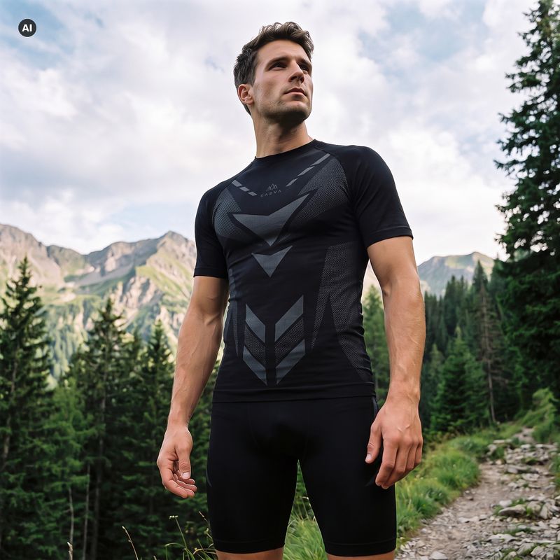 Completo intimo termico da uomo KADVA Alpinestep Thermo SH Light Plus Set Black 6
