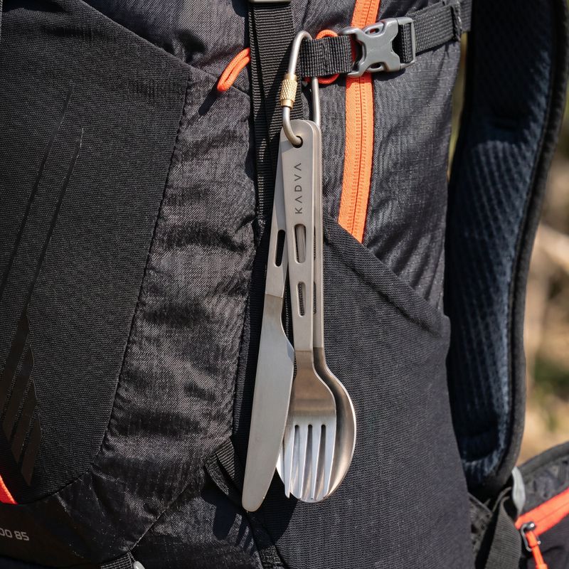 Posate da campeggio KADVA titanium ultralight gray 5