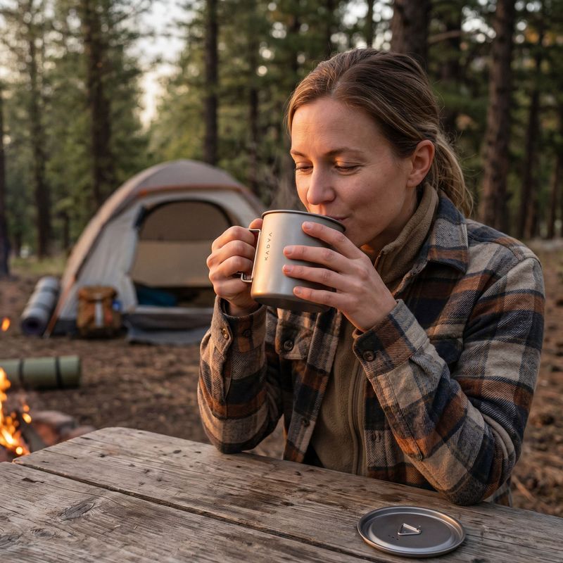 Tazza da viaggio KADVA titanium ultralight gray 8