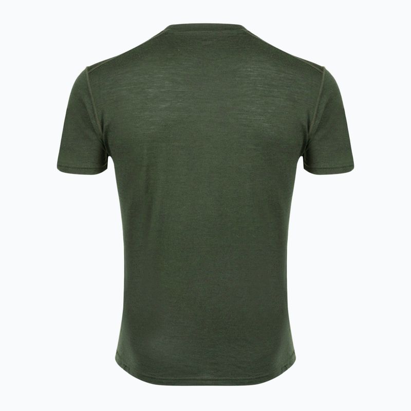 Maglietta termica da uomo WOOLCANO Merino 100% TEE0546 verde 6