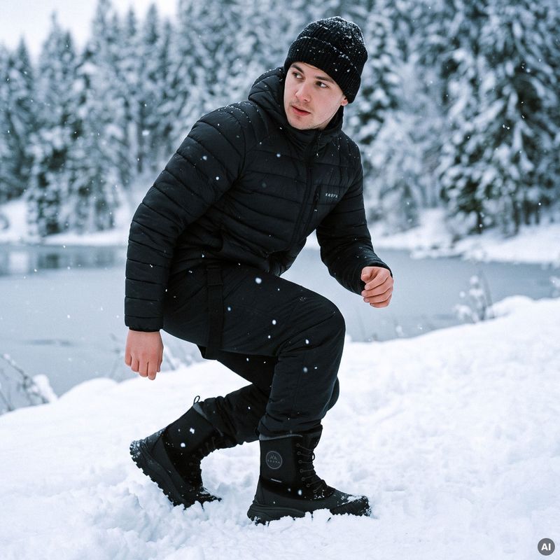 Stivali da neve da uomo KADVA Fitzroy Mid WP neri 11