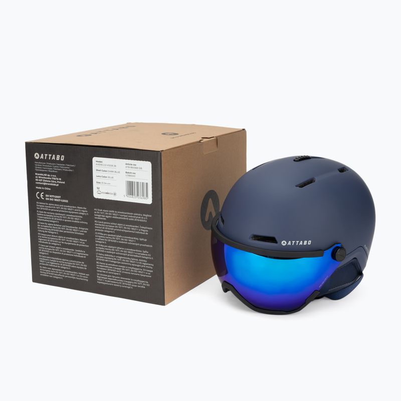 Casco da sci per bambini ATTABO Avens 2.0 Jr Visor dark blue 9