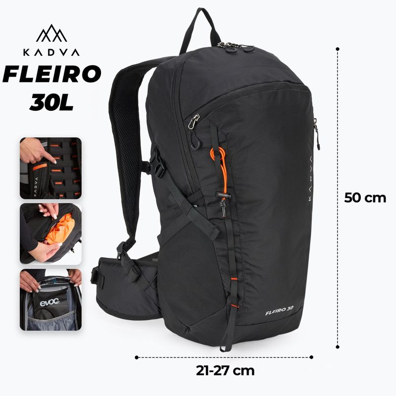 Zaino da trekking KADVA Fleiro 30 l nero 2