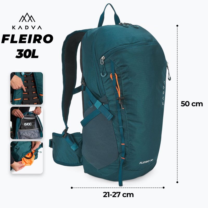 Zaino da trekking KADVA Fleiro 30 l blu scuro marino 2