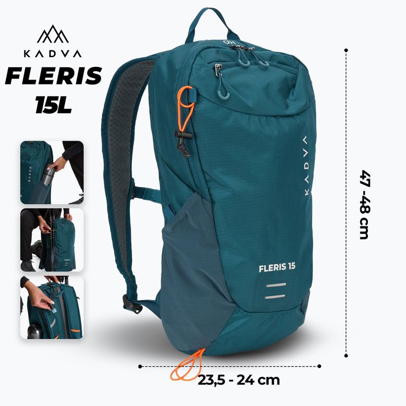 Zaino da trekking KADVA Fleris 15 l blu scuro marino 2