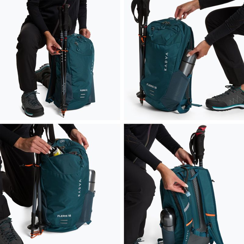 Zaino da trekking KADVA Fleris 15 l blu scuro marino 11