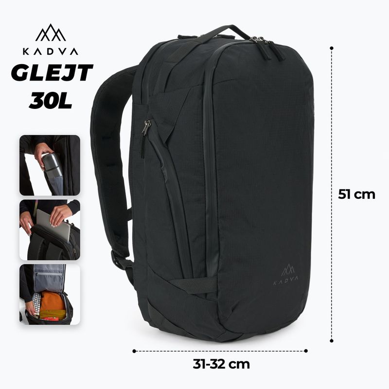 Zaino da trekking KADVA Glejt 30 l nero 2