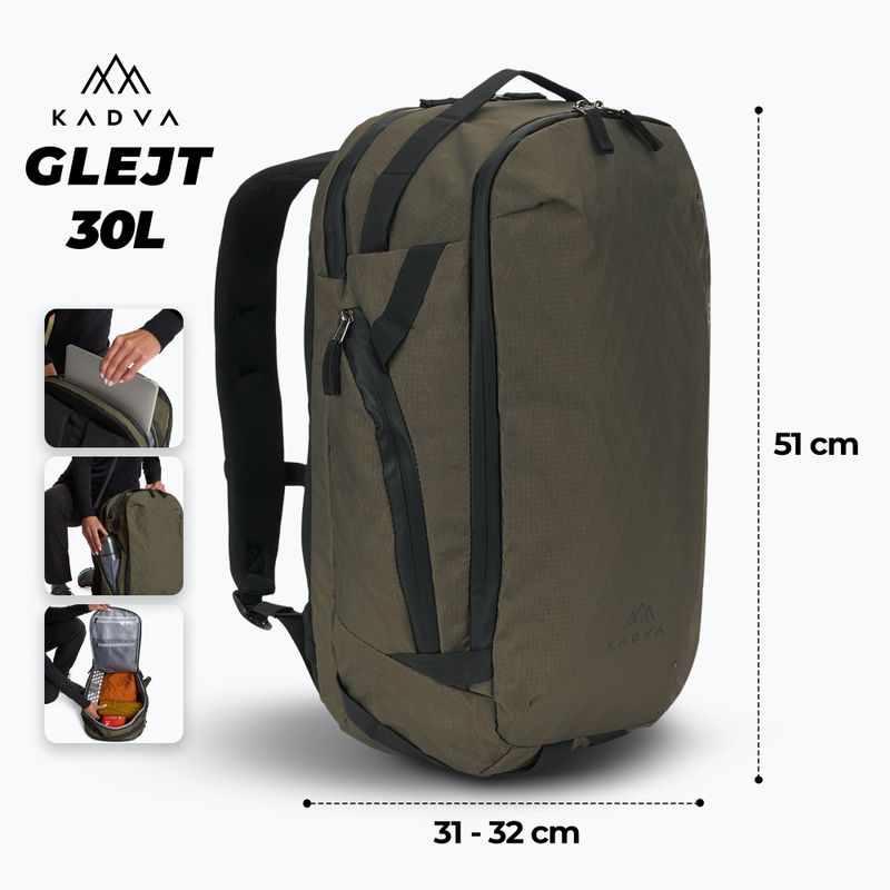 Zaino da trekking KADVA Glejt 30 l verde 2