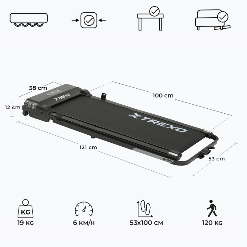 Tapis roulant XTREXO W100+ black 3