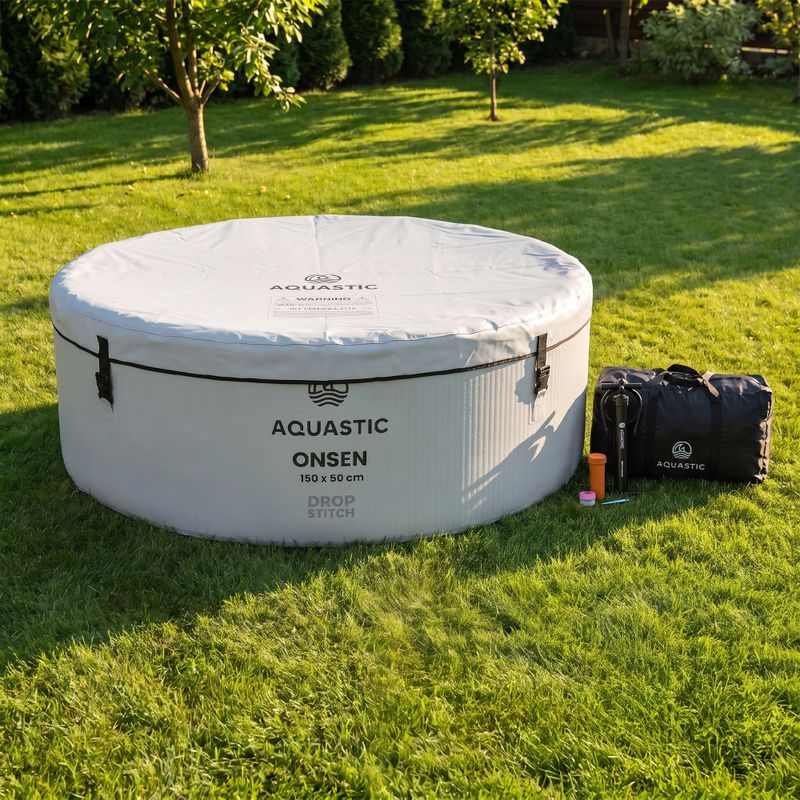 Piscina gonfiabile AQUASTIC ONSEN drop stitch 700 l 150 cm grigia 18