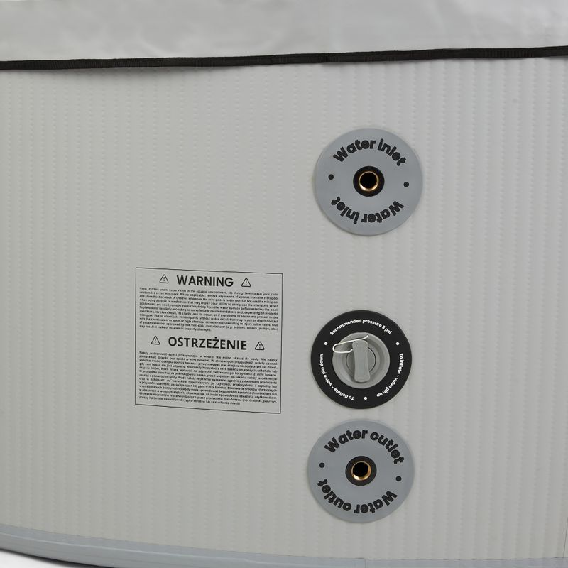 Piscina gonfiabile AQUASTIC ONSEN drop stitch 1200 l 178 cm grigia 10