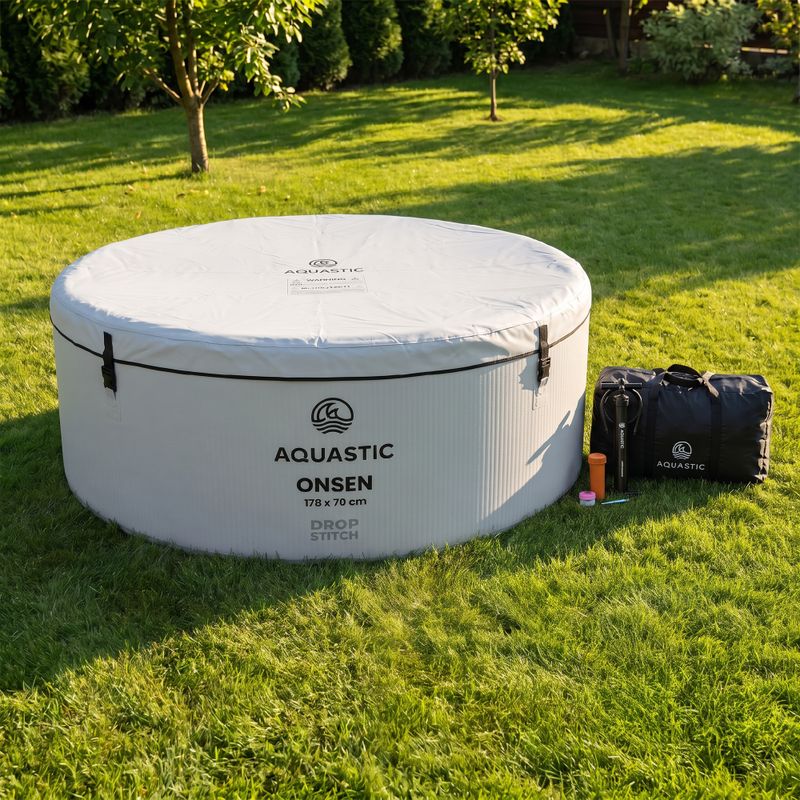 Piscina gonfiabile AQUASTIC ONSEN drop stitch 1200 l 178 cm grigia 17