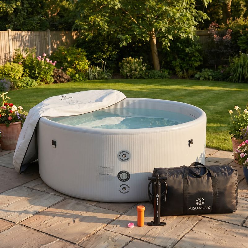 Piscina gonfiabile AQUASTIC ONSEN drop stitch 1200 l 178 cm grigia 18