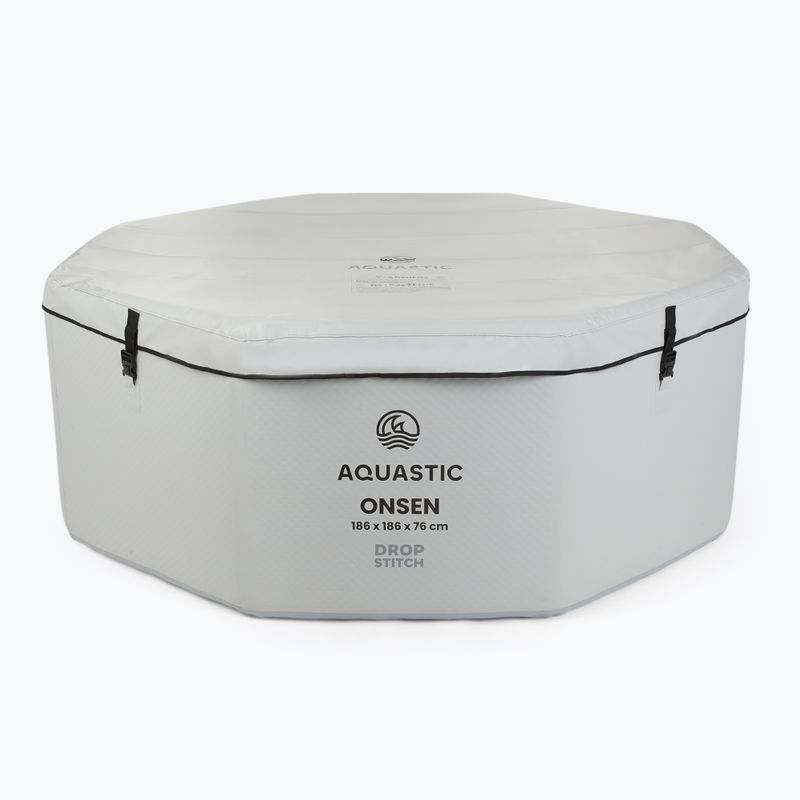 Piscina gonfiabile AQUASTIC ONSEN drop stitch 1400 l 186 cm grigia