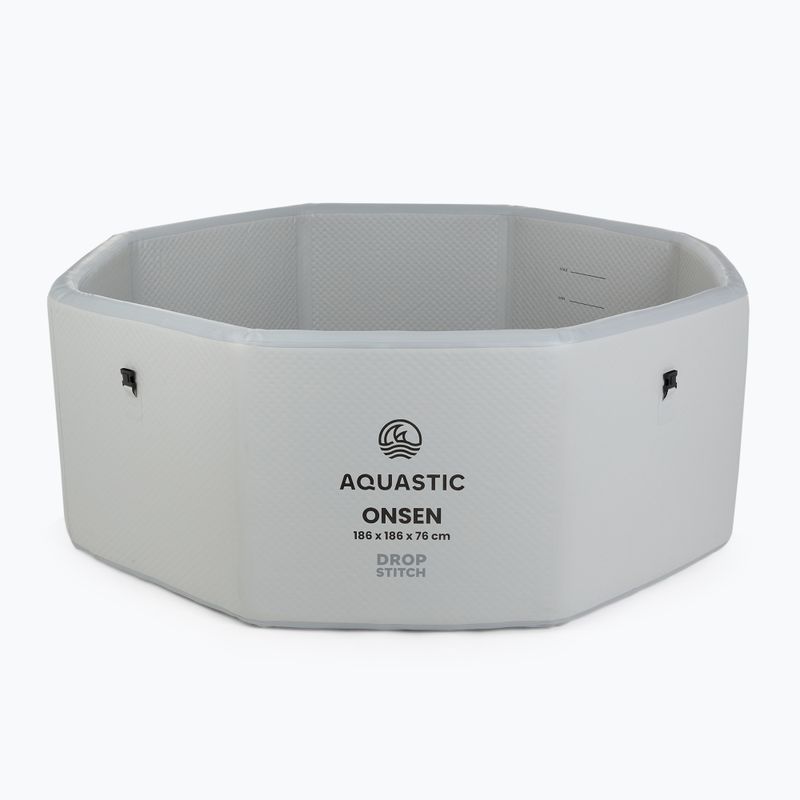 Piscina gonfiabile AQUASTIC ONSEN drop stitch 1400 l 186 cm grigia 3