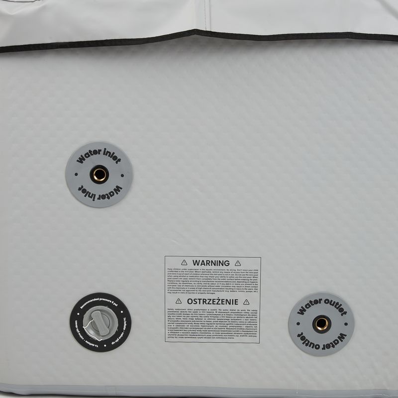 Piscina gonfiabile AQUASTIC ONSEN drop stitch 1400 l 186 cm grigia 8