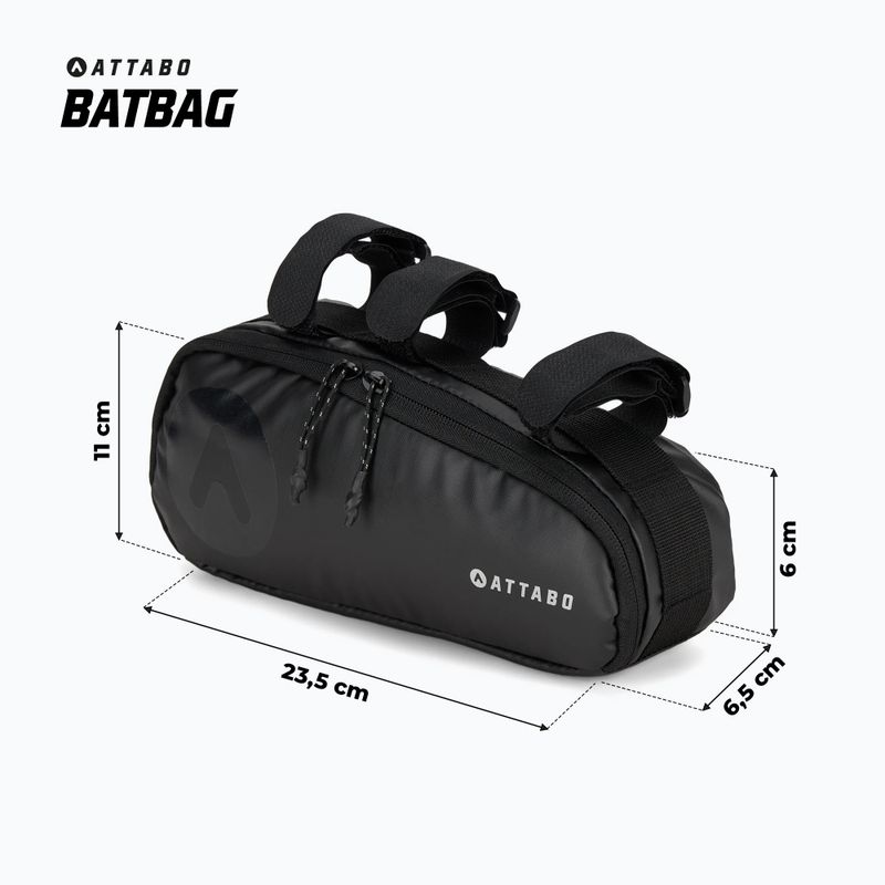 Borsa da bicicletta sotto il telaio ATTABO BatBag nero 9