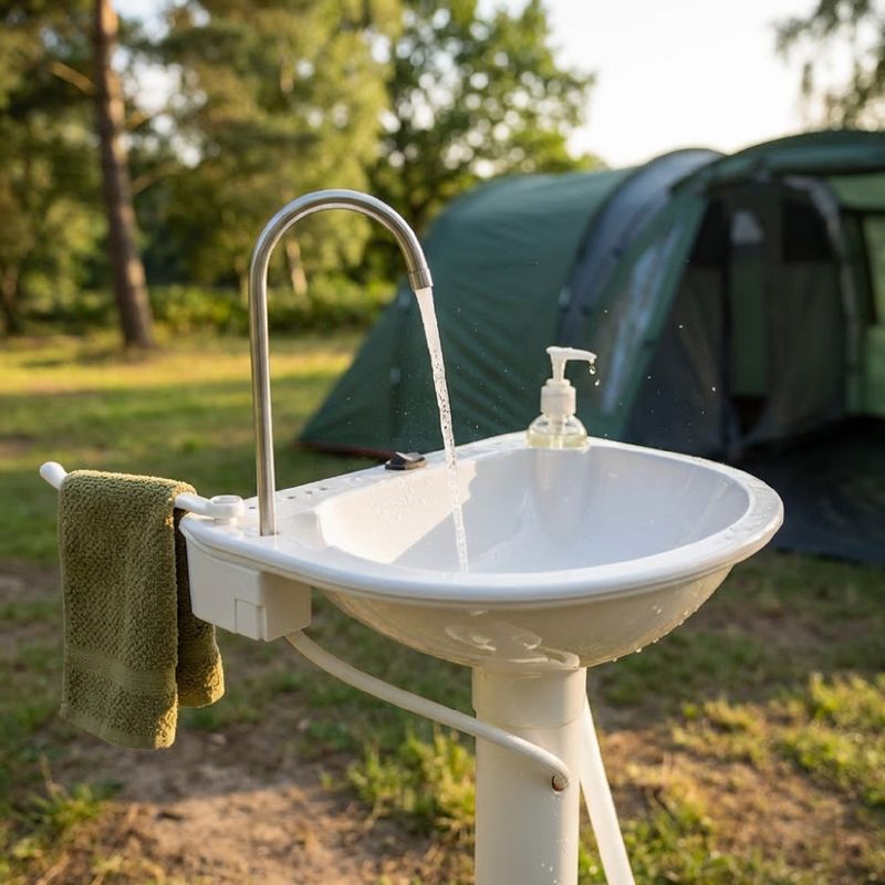 Lavabo da campeggio KADVA ViaAlta grigio 6