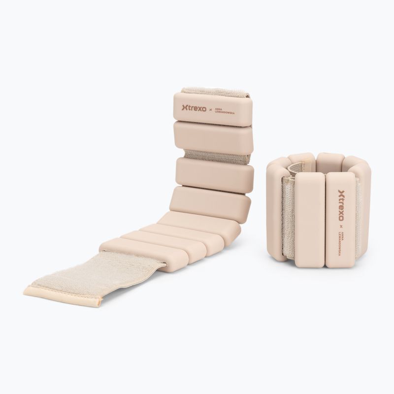 Cavigliere e polsiere con peso XTREXO x Anna Lewandowska Bangles 205 Beige 3