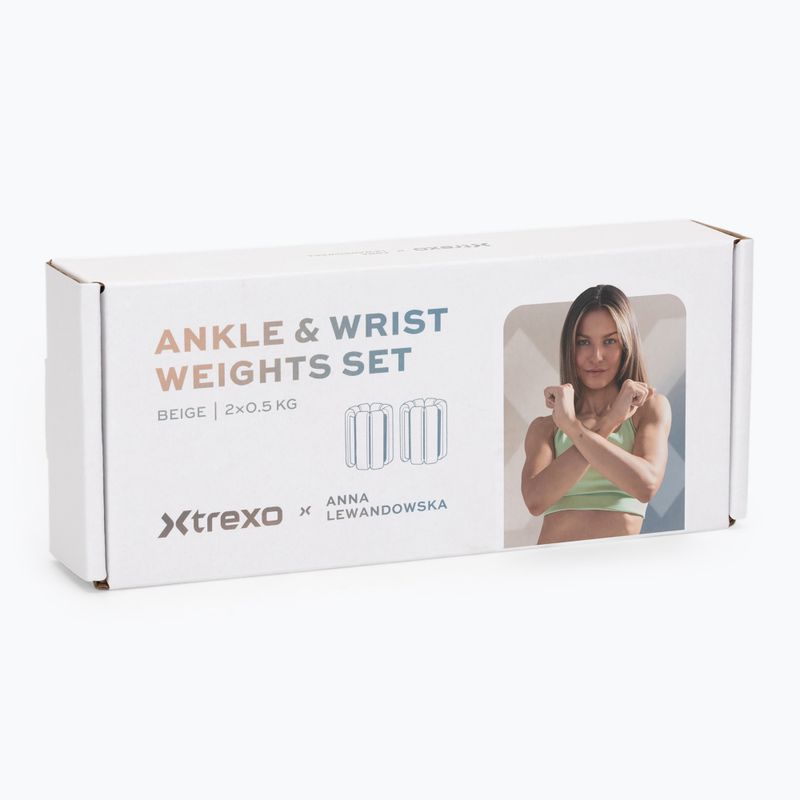 Cavigliere e polsiere con peso XTREXO x Anna Lewandowska Bangles 205 Beige 9