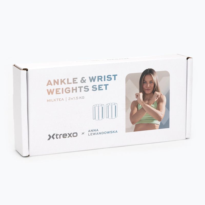 Cavigliere e polsiere con peso XTREXO x Anna Lewandowska Bangles 215 Milktea 9