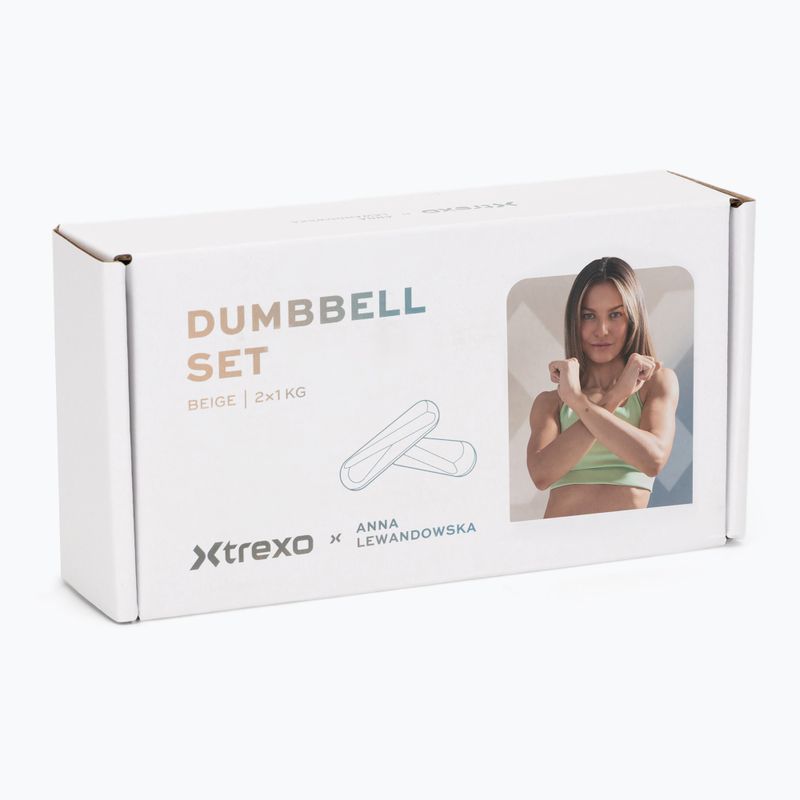 Set di manubri XTREXO x Anna Lewandowska Bars 210 Beige 9