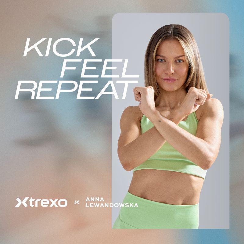 Set di bande elastiche per allenamento XTREXO x Anna Lewandowska bands Beige/Azul Bruma 2