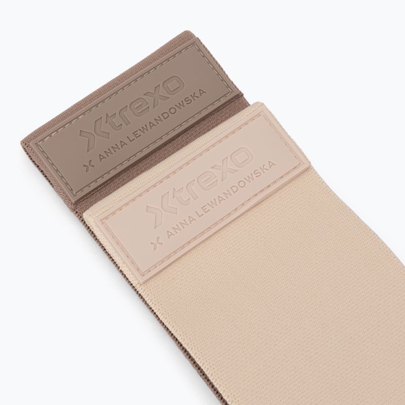 Set di bande elastiche per allenamento XTREXO x Anna Lewandowska bands Beige/Milktea 3