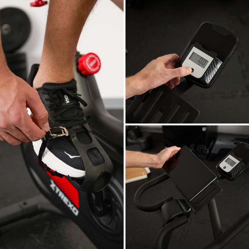 XTREXO C-One bici da spinning nera 10